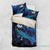 New Zealand Tui Bird Bedding Set The Pleiades Star Cluster and Koru Tribal Tattoo Galaxy Vibe