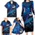 New Zealand Tui Bird Family Matching Long Sleeve Bodycon Dress and Hawaiian Shirt The Pleiades Star Cluster and Koru Tribal Tattoo Galaxy Vibe