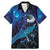 New Zealand Tui Bird Family Matching Mermaid Dress and Hawaiian Shirt The Pleiades Star Cluster and Koru Tribal Tattoo Galaxy Vibe