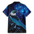 New Zealand Tui Bird Family Matching Mermaid Dress and Hawaiian Shirt The Pleiades Star Cluster and Koru Tribal Tattoo Galaxy Vibe