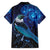 New Zealand Tui Bird Family Matching Off Shoulder Maxi Dress and Hawaiian Shirt The Pleiades Star Cluster and Koru Tribal Tattoo Galaxy Vibe