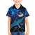 New Zealand Tui Bird Family Matching Off Shoulder Short Dress and Hawaiian Shirt The Pleiades Star Cluster and Koru Tribal Tattoo Galaxy Vibe