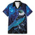 New Zealand Tui Bird Family Matching Puletasi and Hawaiian Shirt The Pleiades Star Cluster and Koru Tribal Tattoo Galaxy Vibe