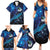 New Zealand Tui Bird Family Matching Summer Maxi Dress and Hawaiian Shirt The Pleiades Star Cluster and Koru Tribal Tattoo Galaxy Vibe