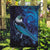 New Zealand Tui Bird Garden Flag The Pleiades Star Cluster and Koru Tribal Tattoo Galaxy Vibe