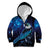 New Zealand Tui Bird Kid Hoodie The Pleiades Star Cluster and Koru Tribal Tattoo Galaxy Vibe