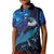 New Zealand Tui Bird Kid Polo Shirt The Pleiades Star Cluster and Koru Tribal Tattoo Galaxy Vibe