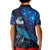 New Zealand Tui Bird Kid Polo Shirt The Pleiades Star Cluster and Koru Tribal Tattoo Galaxy Vibe