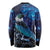 New Zealand Tui Bird Long Sleeve Shirt The Pleiades Star Cluster and Koru Tribal Tattoo Galaxy Vibe