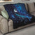 New Zealand Tui Bird Quilt The Pleiades Star Cluster and Koru Tribal Tattoo Galaxy Vibe