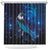 New Zealand Tui Bird Shower Curtain The Pleiades Star Cluster and Koru Tribal Tattoo Galaxy Vibe