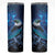 New Zealand Tui Bird Skinny Tumbler The Pleiades Star Cluster and Koru Tribal Tattoo Galaxy Vibe