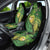 New Zealand Kākāpō Car Seat Cover Silver Fern with Close up of Green Fern Leaves and Maori Tattoo