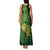 New Zealand Kākāpō Family Matching Tank Maxi Dress and Hawaiian Shirt Silver Fern with Close up of Green Fern Leaves and Maori Tattoo