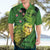 New Zealand Kākāpō Hawaiian Shirt Silver Fern with Close up of Green Fern Leaves and Maori Tattoo