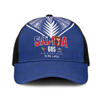 Samoa Rugby Baseball Net Cap Six Eight Five to The World - Pacific Motif LT03 One Size Black Multicolor - Polynesian Pride