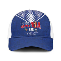 Samoa Rugby Baseball Net Cap Six Eight Five to The World - Pacific Motif LT03 One Size White Multicolor - Polynesian Pride