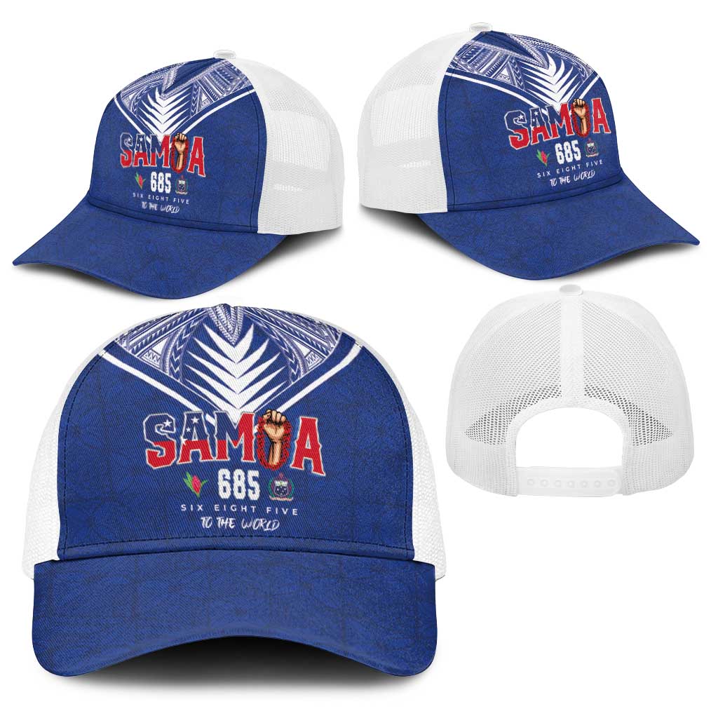Samoa Rugby Baseball Net Cap Six Eight Five to The World - Pacific Motif LT03 - Polynesian Pride