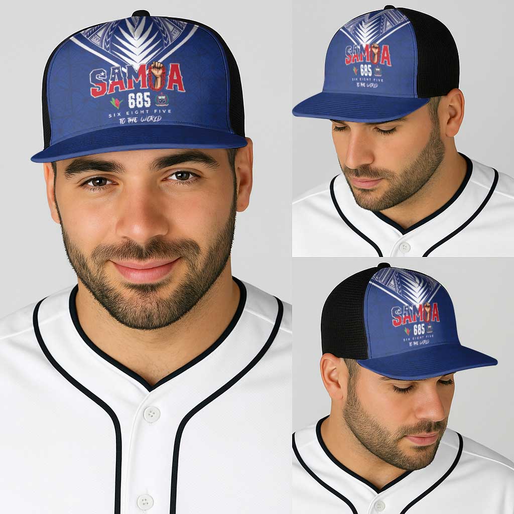 Samoa Rugby Baseball Net Cap Six Eight Five to The World - Pacific Motif LT03 - Polynesian Pride