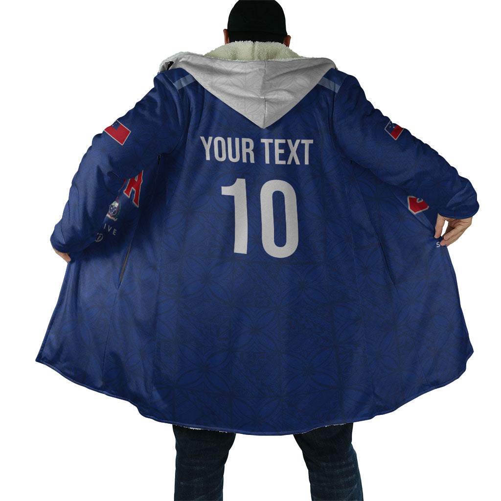 Samoa Rugby Custom Cloak Six Eight Five to The World - Pacific Motif LT03 - Polynesian Pride