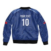 Samoa Rugby Custom Sleeve Zip Bomber Jacket Six Eight Five to The World - Pacific Motif LT03 - Polynesian Pride