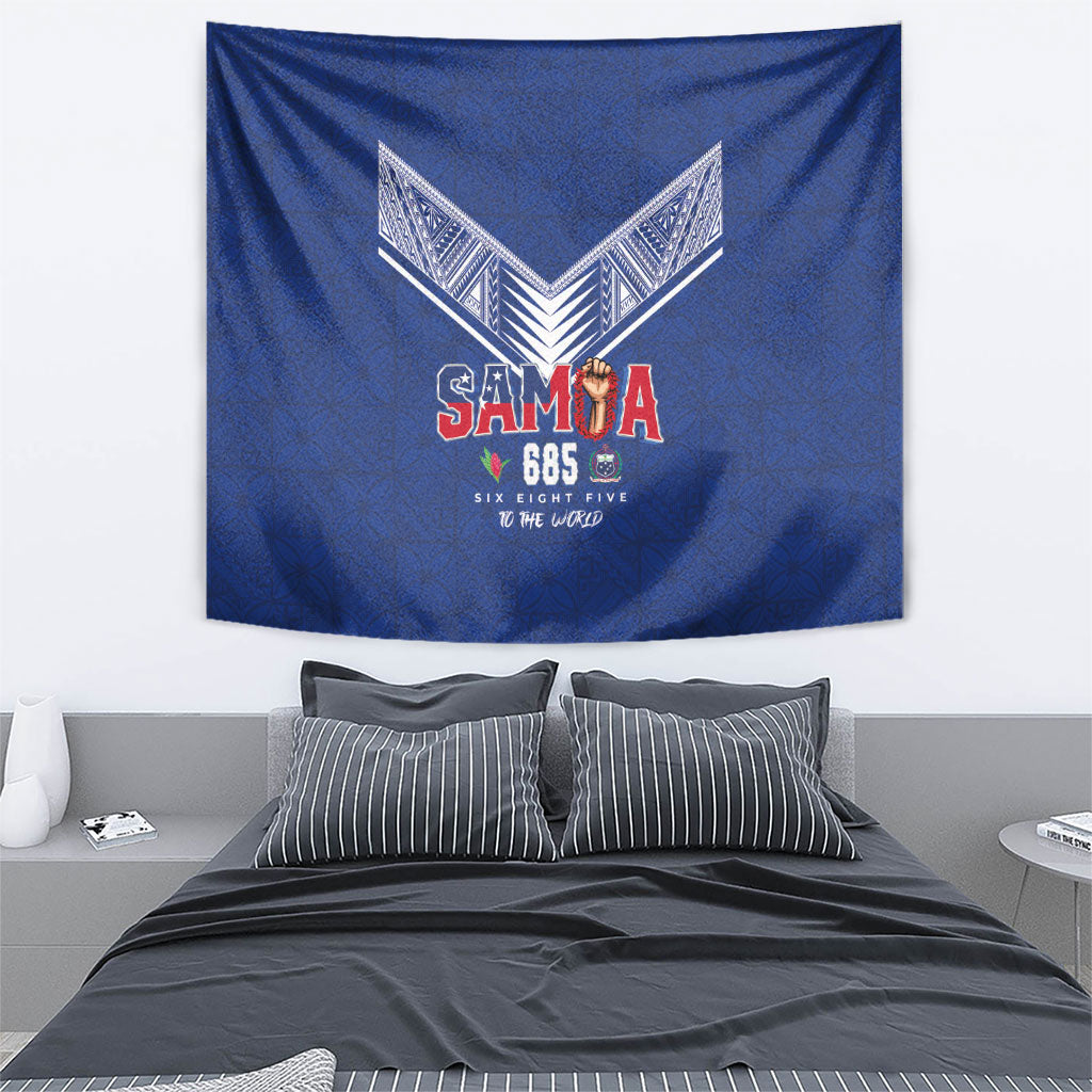 Samoa Rugby Tapestry Six Eight Five to The World - Pacific Motif LT03 - Polynesian Pride