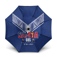 Samoa Rugby Umbrella Six Eight Five to The World - Pacific Motif LT03 One Size Folded 11.42 inch Opened Diameter 37.4 inch Multicolor - Polynesian Pride