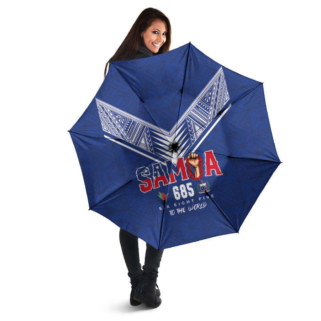 Samoa Rugby Umbrella Six Eight Five to The World - Pacific Motif LT03 - Polynesian Pride