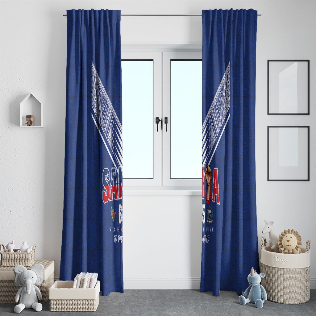 Samoa Rugby Window Curtain Six Eight Five to The World - Pacific Motif LT03 - Polynesian Pride