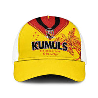 Papua New Guinea Rugby Baseball Net Cap Six Seven Five to The World - Melanesian Pattern LT03 One Size White Multicolor - Polynesian Pride