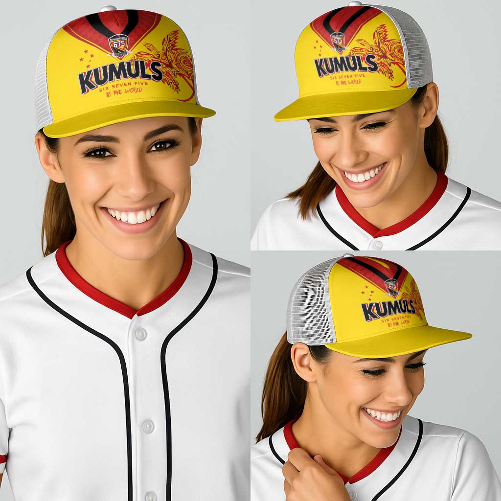 Papua New Guinea Rugby Baseball Net Cap Six Seven Five to The World - Melanesian Pattern LT03 - Polynesian Pride