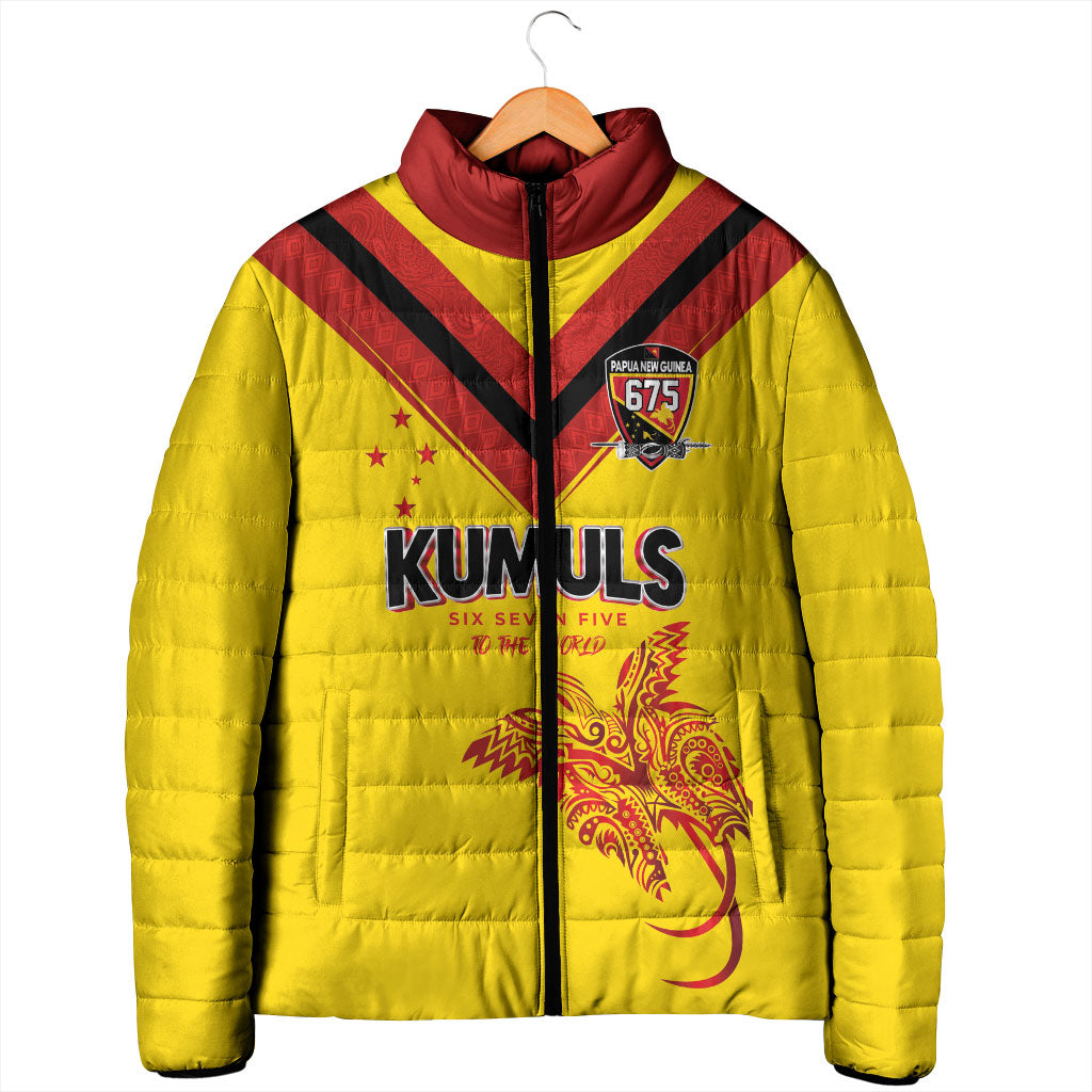 Papua New Guinea Rugby Custom Padded Jacket Six Seven Five to The World - Melanesian Pattern LT03 - Polynesian Pride