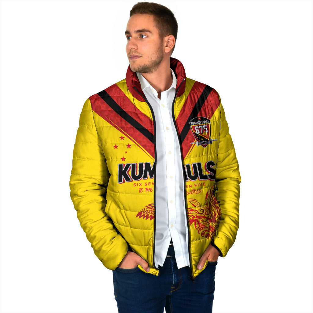 Papua New Guinea Rugby Custom Padded Jacket Six Seven Five to The World - Melanesian Pattern LT03 - Polynesian Pride