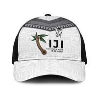 Fijian Rugby Baseball Net Cap Six Seven Nine to The World - Tapa Pattern LT03 One Size Black Multicolor - Polynesian Pride