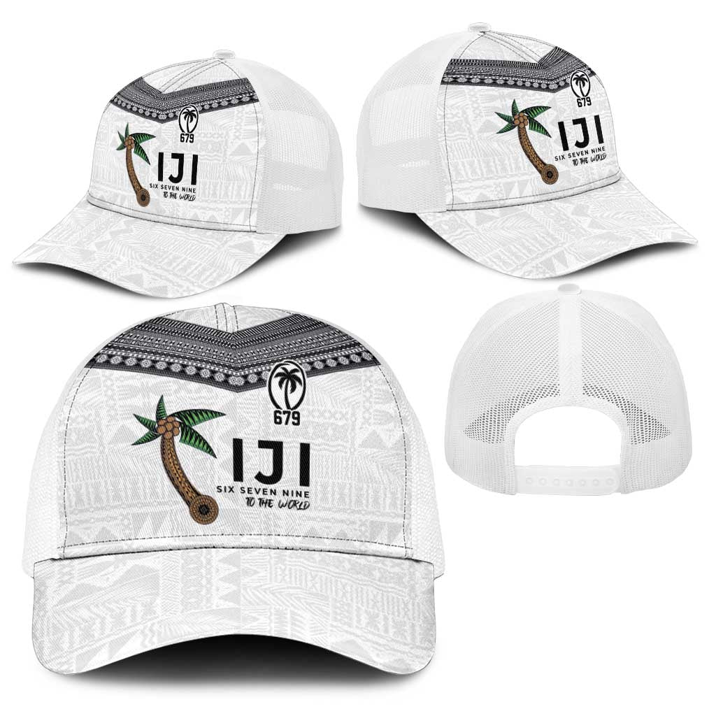 Fijian Rugby Baseball Net Cap Six Seven Nine to The World - Tapa Pattern LT03 - Polynesian Pride