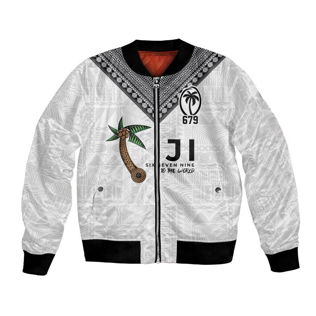Fijian Rugby Bomber Jacket Six Seven Nine to The World - Tapa Pattern LT03 Unisex Multicolor - Polynesian Pride