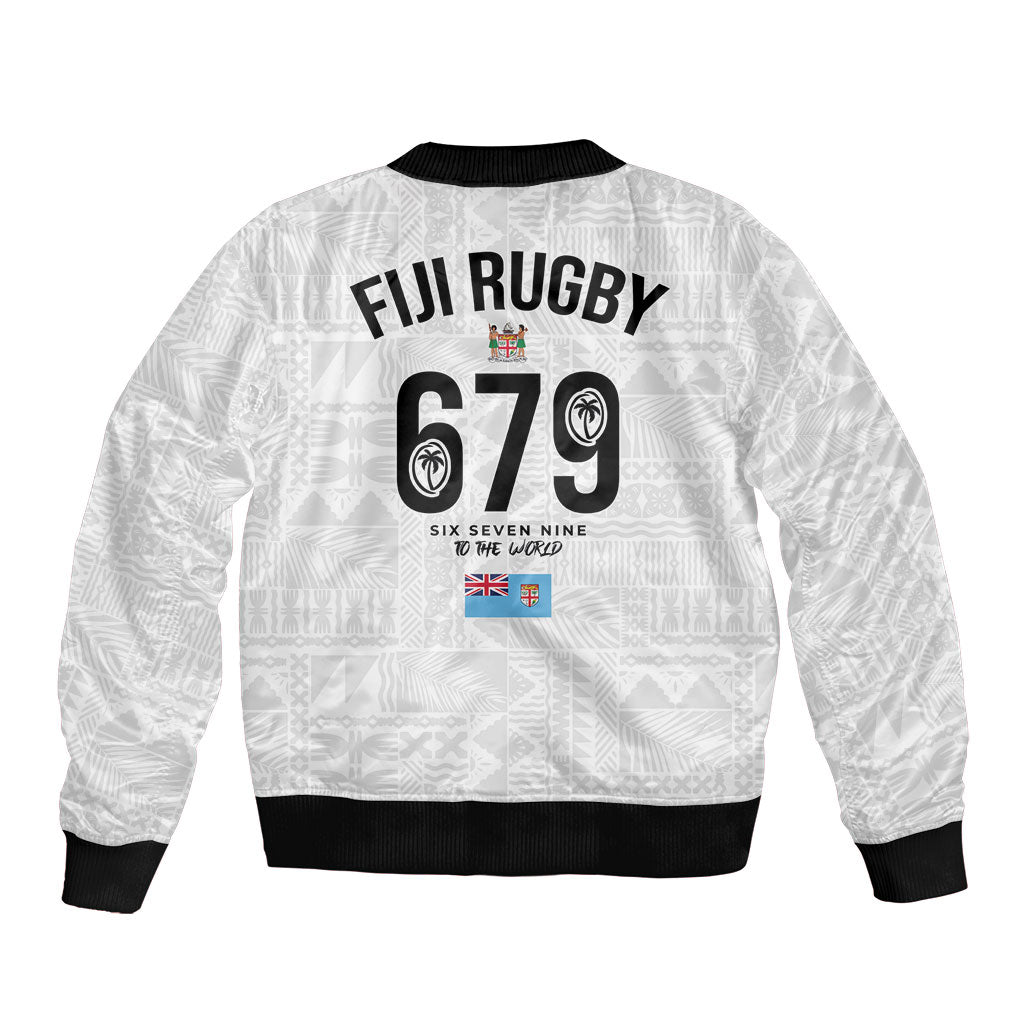 Fijian Rugby Bomber Jacket Six Seven Nine to The World - Tapa Pattern LT03 - Polynesian Pride