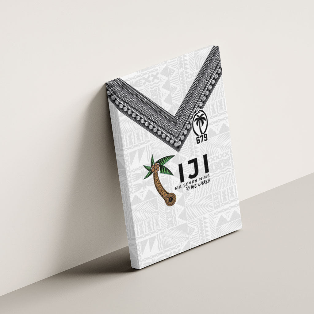 Fijian Rugby Canvas Wall Art Six Seven Nine to The World - Tapa Pattern LT03 - Polynesian Pride