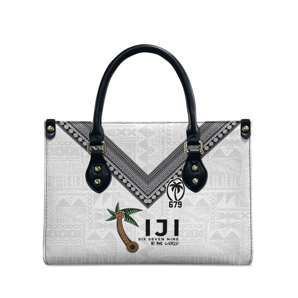 Fijian Rugby Leather Bag Six Seven Nine to The World - Tapa Pattern LT03 - Polynesian Pride