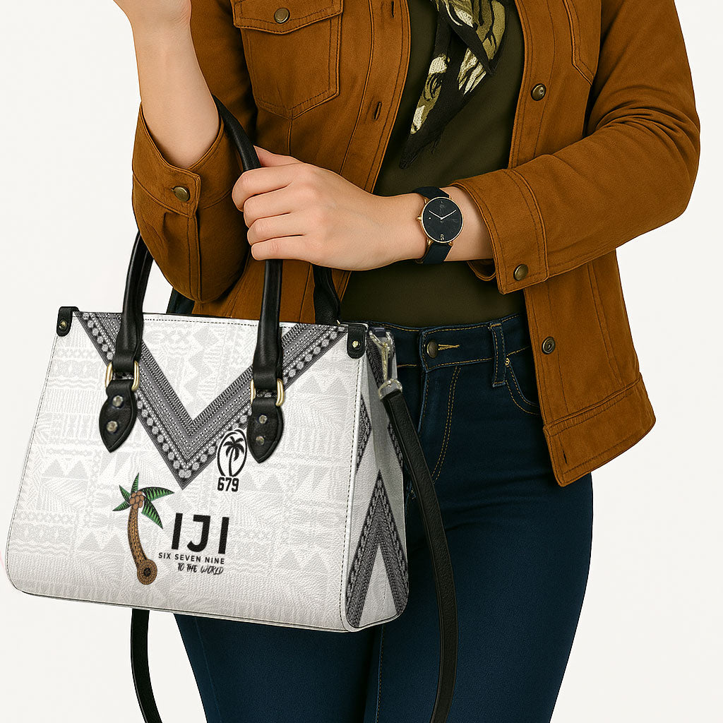 Fijian Rugby Leather Bag Six Seven Nine to The World - Tapa Pattern LT03 - Polynesian Pride
