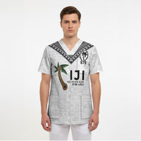 Fijian Rugby Scrub Top Six Seven Nine to The World - Tapa Pattern LT03 - Polynesian Pride