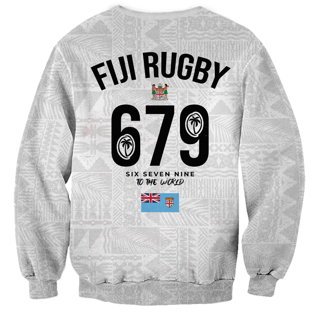 Fijian Rugby Sweatshirt Six Seven Nine to The World - Tapa Pattern LT03 - Polynesian Pride