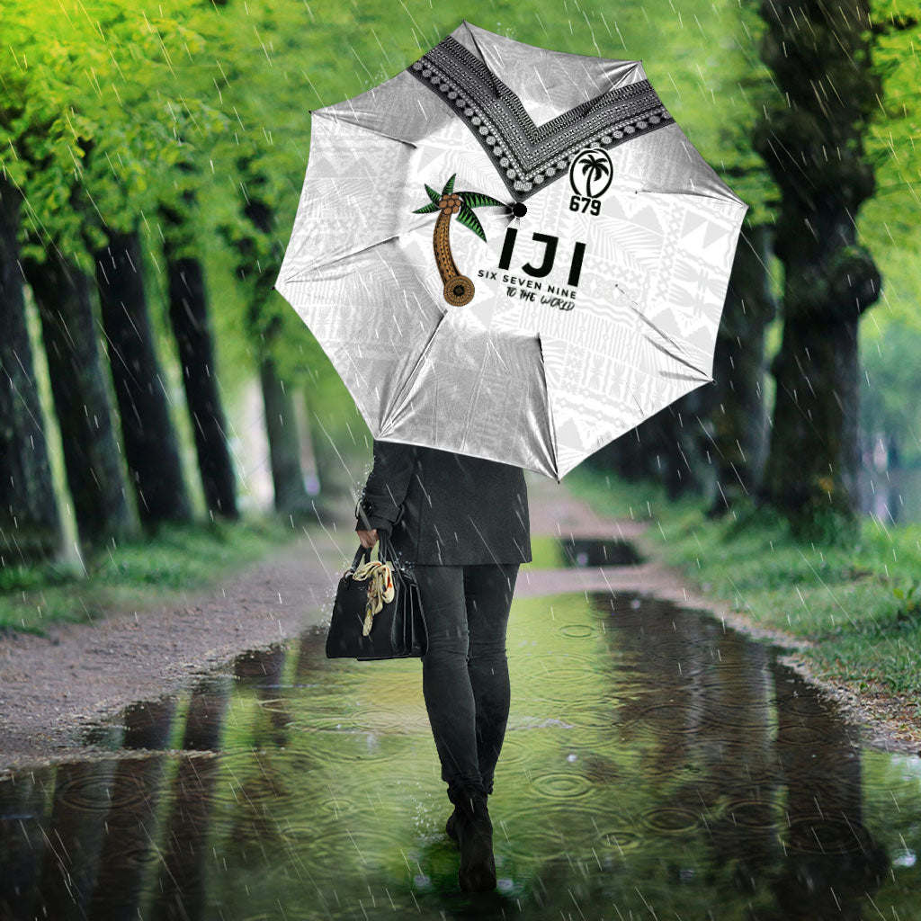 Fijian Rugby Umbrella Six Seven Nine to The World - Tapa Pattern LT03 - Polynesian Pride