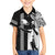 Hawaii Lanai Island Kid Hawaiian Shirt Hawaiian King and Kakau Symbols Abstract Shoulder Tattoo LT03 Kid Black - Polynesian Pride