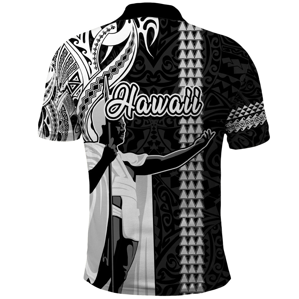 Hawaii Lanai Island Polo Shirt Hawaiian King and Kakau Symbols Abstract Shoulder Tattoo LT03 - Polynesian Pride