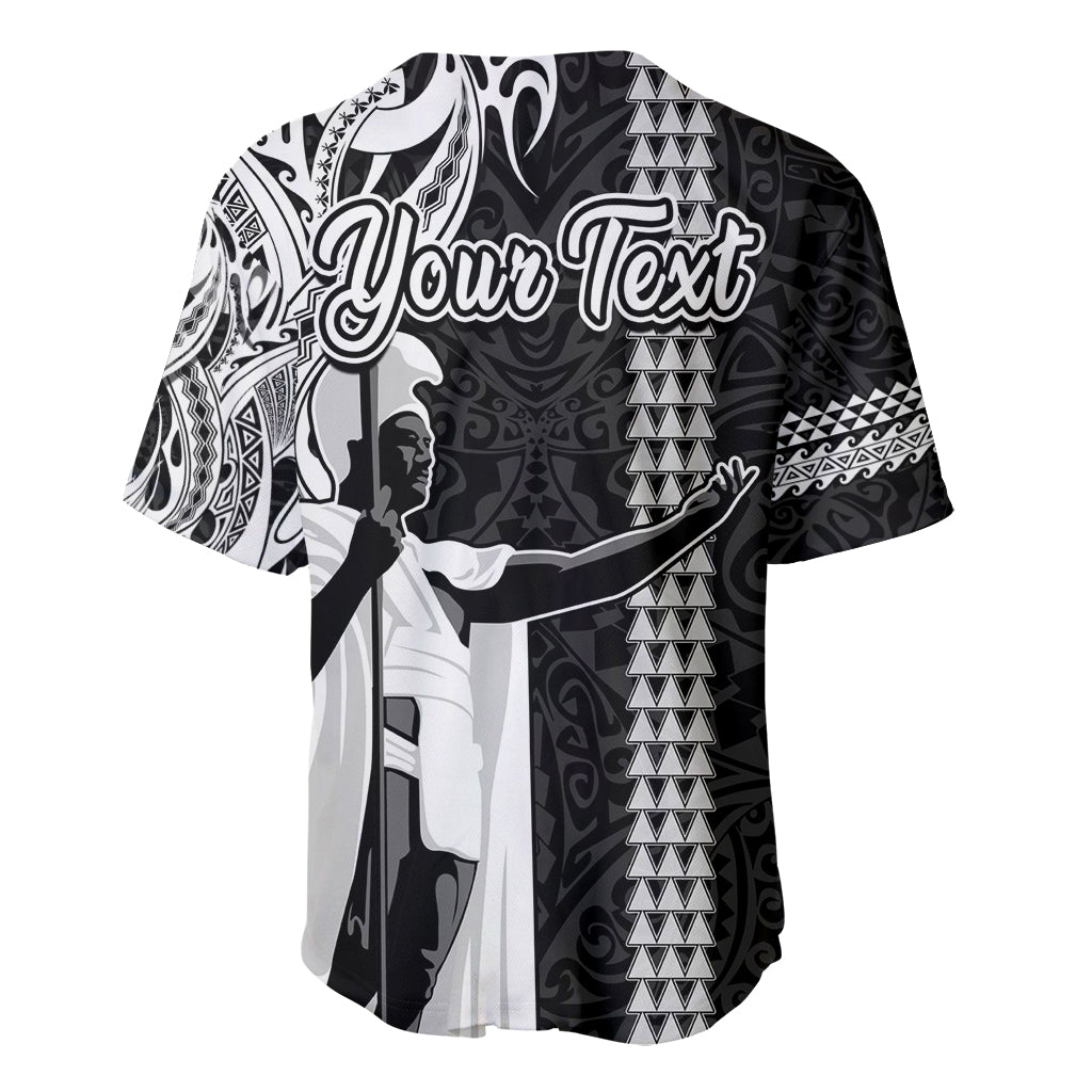 Custom Hawaii Lanai Island Baseball Jersey Hawaiian King and Kakau Symbols Abstract Shoulder Tattoo LT03 - Polynesian Pride
