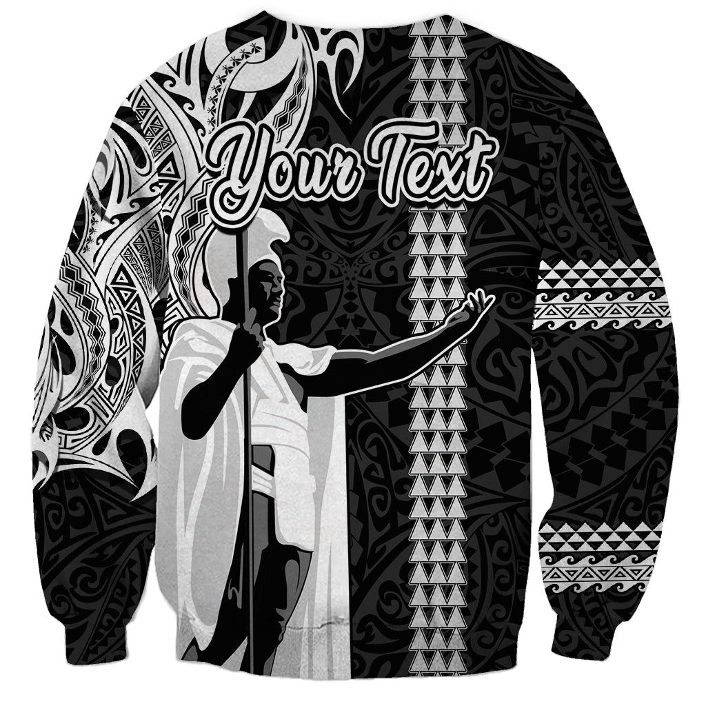 Custom Hawaii Lanai Island Sweatshirt Hawaiian King and Kakau Symbols Abstract Shoulder Tattoo LT03 - Polynesian Pride