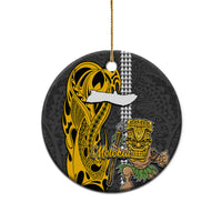 Hawaii Molokai Island Ceramic Ornament Hawaiian Warrior and Kakau Symbols Abstract Tattoo LT03 - Polynesian Pride