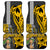 Custom Hawaii Molokai Island Car Mats Hawaiian Warrior and Kakau Symbols Abstract Tattoo LT03 Yellow - Polynesian Pride