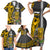 Custom Hawaii Molokai Island Family Matching Short Sleeve Bodycon Dress and Hawaiian Shirt Hawaiian Warrior and Kakau Symbols Abstract Tattoo LT03 - Polynesian Pride